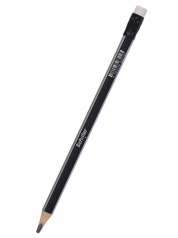 Карандаши чернографитные 12 штук с ластиком "Jumbo" трехгранные, Schiller 3078450 — 7