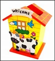 Подставка для ручек деревянная "Домик" (002326) (Карамба)