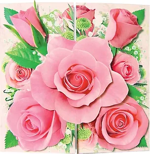 Набор для творчества Клевер Набор д/изготовления открытки Розовый цветок 2354636