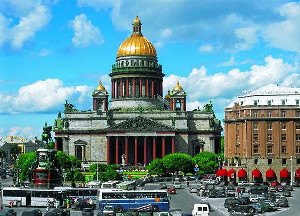 Открытка с видами (СПб) Исаакиевская площадь.Исаакиевский собор.Общий вид [SPB-007] 332257 — 1