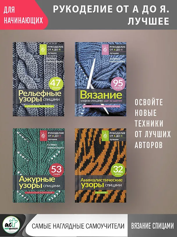 Книга Рельефные узоры спицами. Авторская коллекция (Галина Парахонько) — 9
