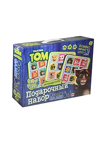 Подарочный набор 3в1 Лото Мемо Домино (01014) (+3 мини пазла) (4+)