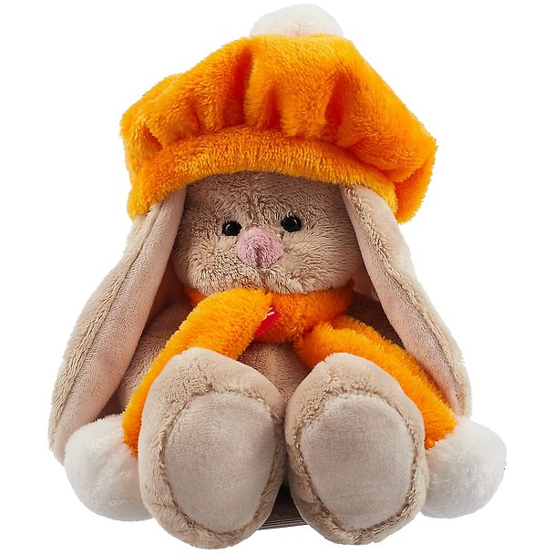 Мягкая игрушка Зайка Ми в оранжевом берете (15 см) (SidX-350) 2882159 — 1