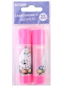 Клей-карандаш 02шт "Муми-тролли" основа ПВА, подвес