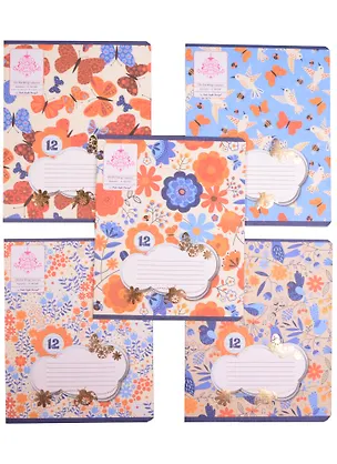 Тетрадь в линейку Academy Style, Mary Beth, 12 листов, в ассортименте 244007