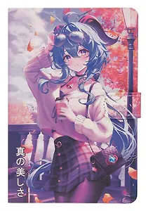 Книга для записей А5 128л "Аниме. Девушка в очках" с магнитной застежкой