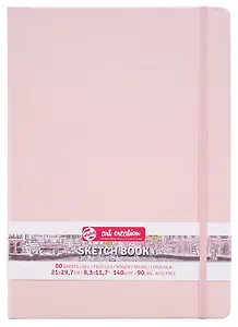 Скетчбук А4 80л "Art Creation" розов.тв.обл., 140г/м2, резинка