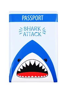 Обложка для паспорта Shark attack (акула) (ПВХ бокс) (ОП2020-241)