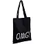 Сумка-шоппер OMG! черная, текстиль 40см.*32см. — 2835672 — 2