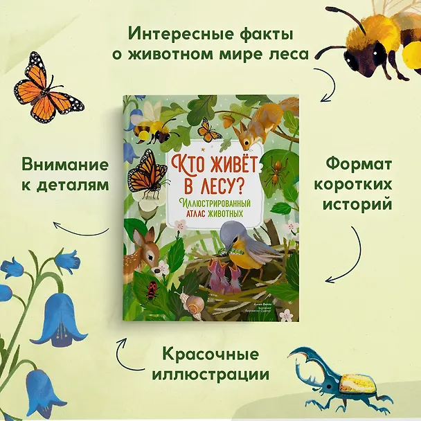 Книга Кто живёт в лесу? Иллюстрированный атлас животных (Алтея Вилла) — 6