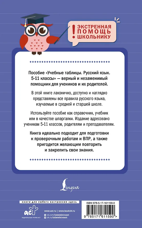 Книга Учебные таблицы. Русский язык. 5-11 классы (Филипп Алексеев) — 2