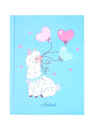 Записная книжка А6 64л кл. "Праздник ламы" 7БЦ, мат.ламинация, выб.лак., блестки «Золото» 255889