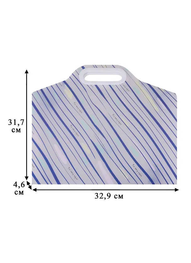 Папка -портфель пластиковый на кнопках «Stripes and drops» А4, с вырубной ручкой 245136 — 7