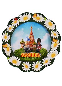 ГС Магнит Москва Тарелочка вид 1 (дерево) (7,5см)