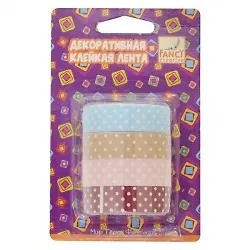 Декоративная клейкая лента (FD020114) (15мм*1,5м*4шт) (блистер)