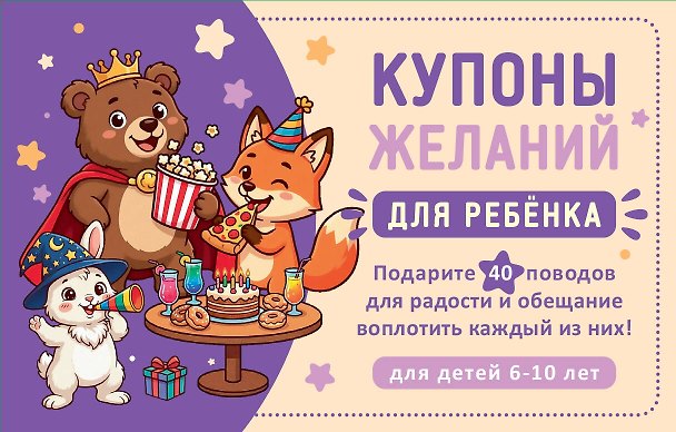 Книга Купоны желаний для ребенка. Подарите 40 поводов для радости и обещание воплотить каждый из них! () — 1