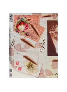 Декупажная карта Письма из Парижа (E-065) (упаковка)