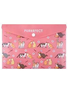 Папка-конверт А5 на кнопке "Влюбленные котики"