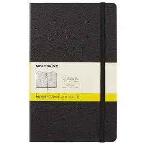 Книга для записей Moleskin Classic Large, твёрдая обложка, чёрная, 120 листов, А5