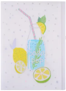 Папка-уголок А4 4отд. "ЛИМОНАД" полипропилен, внутр.отд. на гибк.молнии