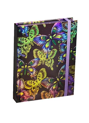 Ежедневник недат. А6 80л "ПОРХАЮЩИЕ БАБОЧКИ" 7БЦ, гологр, конгрев, внутр.карман, цв.срез, Феникс 239480