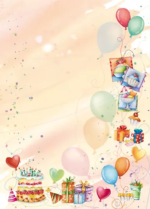 Бумага с нанесен.дизайном А4 20л "Вечеринка" 90г/м3, тонир.обр.сторона, DECAdry 218211