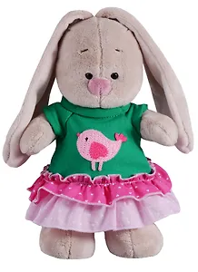 Мягкая игрушка Зайка Ми в толстовке с птичкой (25 см) (StS-233)