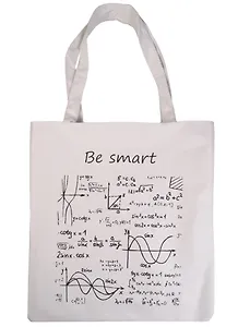 Сумка на молнии Формулы Be smart (белая) 37*38см