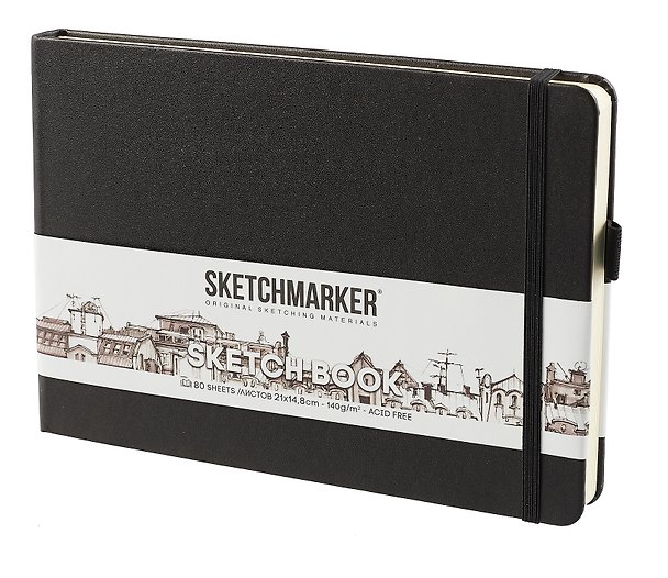 Скетчбук, 210х140 мм, 80 листов, 140 г/м2, слоновая кость, Sketchmarker 2969477 — 1