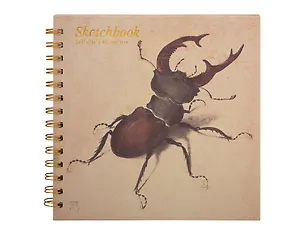 Скетчбук 195*195 40л "Дюрер. Жук-олень" 160г/м2, тв.обложка, спираль