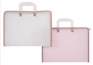 Портфель А4 6отд. пластик, пласт.ручки, ассорти