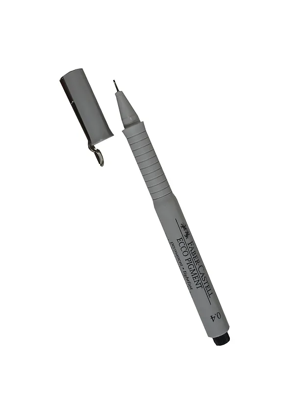Капиллярная ручка чёрная 0,4 мм, Ecco Pigment, Faber-Castell 219367 — 1