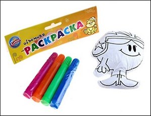 Игрушка-раскраска Девочка (4 маркера) (536891) (упаковка)