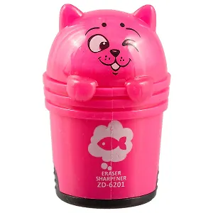 Точилка с ластиком «Кот в корзинке», 6 x 3.5 см