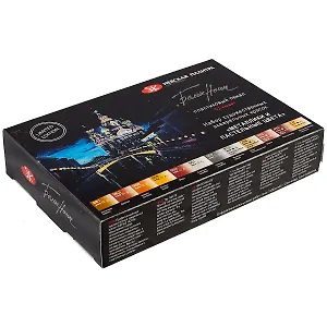 Краски акварельные 12цв художественные "Белые ночи", металлики и пастельные оттенки, в кюветах, ЗХК