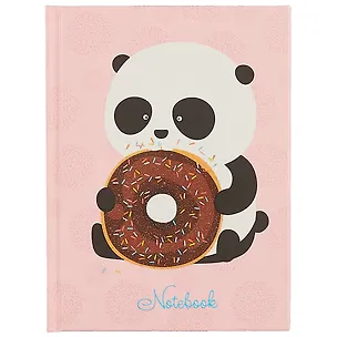 Записная книжка «Панда с пончиком», 64 листа, А6 252823