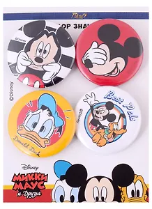 Набор значков закатных Микки Маус 4шт.
