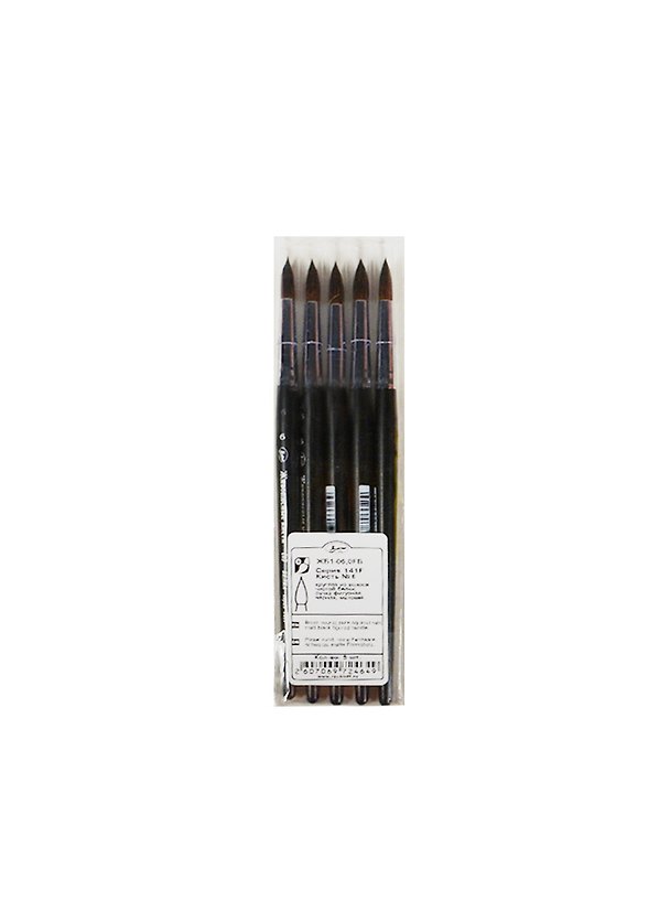Кисть белка круглая №6 ручка короткая фигурная, серия 141F, ЖК 235762 — 1