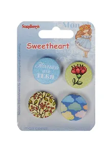 Набор фишек из металла №2-1 Мальчик и Девочка (SCB340001007) (4шт) (упаковка)