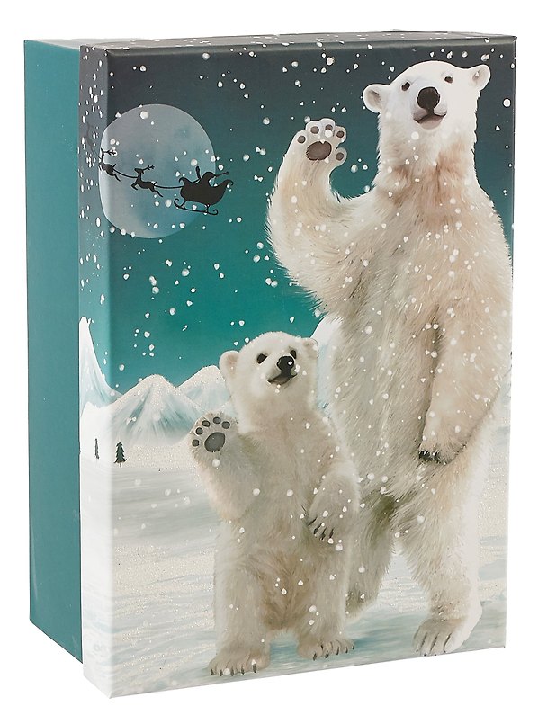 Коробка подарочная "Мишки" НГ, 23*16*9.5, картон 3040611 — 1