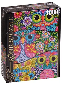 Пазл Königspuzzle 1000 эл.68,5*48,5см. Цветные совы АЛК1000-6528