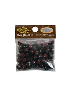 Деревянные бусины Круглые бордовые (00009510) (10мм) (упаковка)