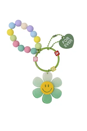 Брелок-обвес на сумку Цветочек с бусинами Мятный (пластик) (12-3307032615-6138) 3112441