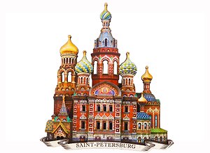 Сувенир ФМФ Магнит "Спас-на-Крови 3D"  M3D01