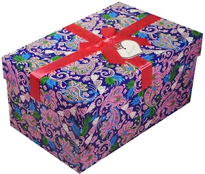 Коробка подарочная "Синие огурцы" 19*13*9,5см