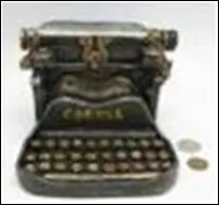 Декоративная копилка Печатная машинка из полирезины (Ф21-1758) (16х16) 2328891