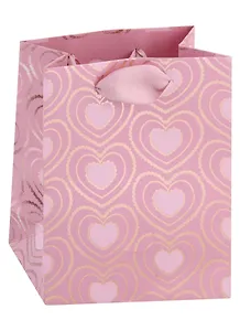 Пакет А6 14*11,5*6 "Shining hearts" жен., бум.мат.ламинат 