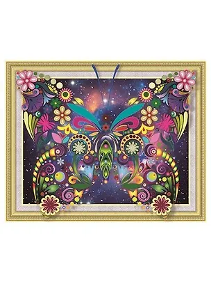 Алмазная мозаика MAZARI Необычная бабочка 1 , 40х50см частичная выкладка, стразы разного размера 361815