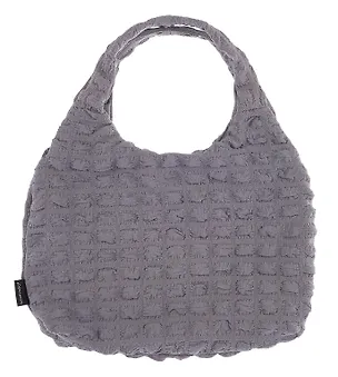 Сумка-шоппер стеганая (серая) (текстиль) (35х25) (12-12721-202411-B13) Bookvalno 3076672