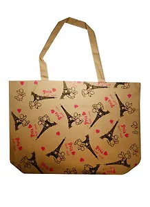 Сумка на молнии Эйфелева башня и собака (42х34) (текстиль) (12-11522-859)